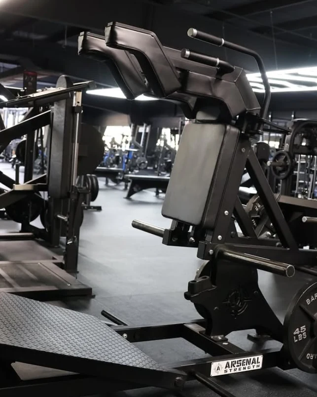 Premium plate loaded strength equipment on the Lexington gym floor